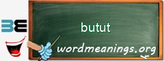 WordMeaning blackboard for butut